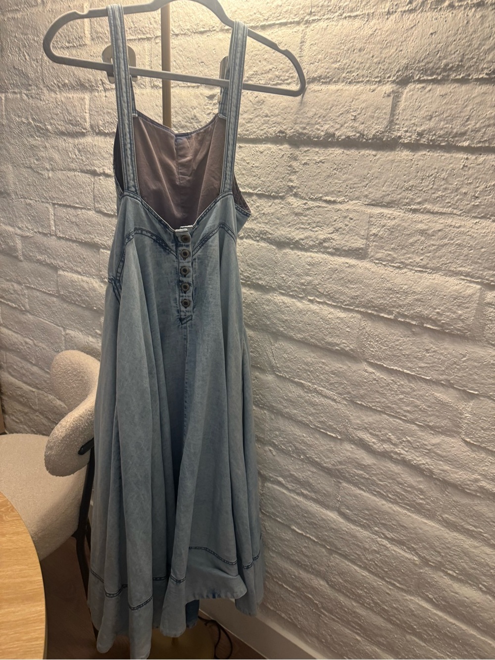 Free People Light Blue Denim Maxi Dress - Picture 2 of 4